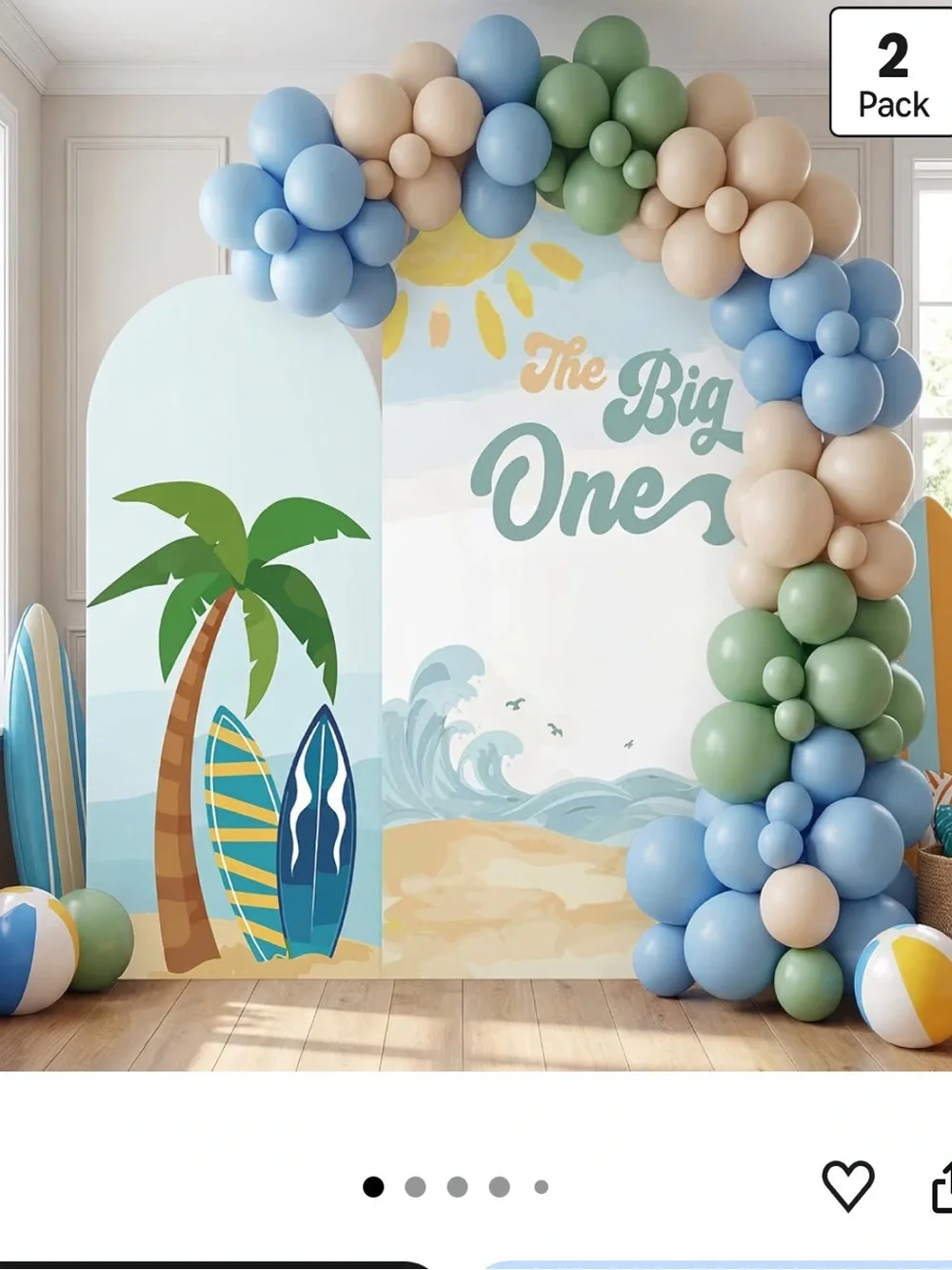 “THE BIG ONE” arch cover sheets for party. Like new